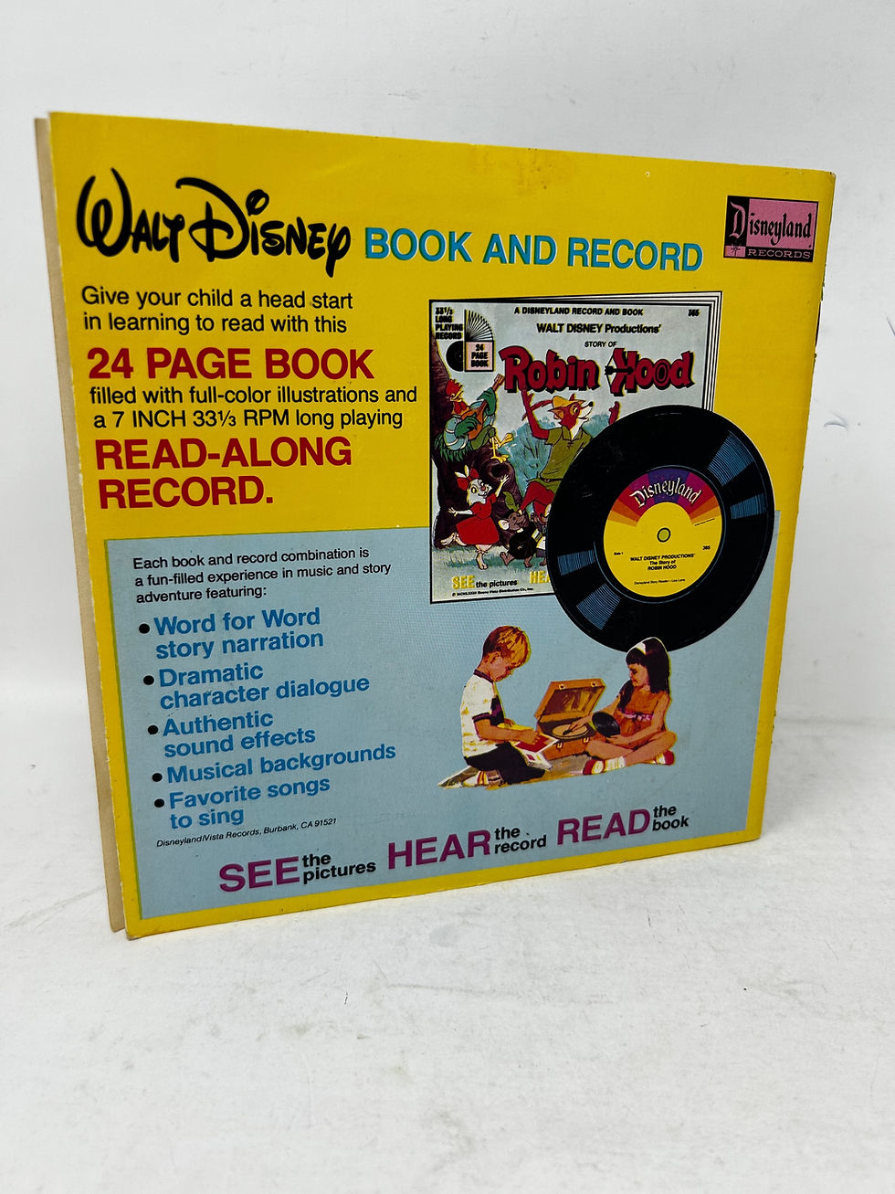 Thumbnail: Dumbo vintage Book with Record Disney 1977