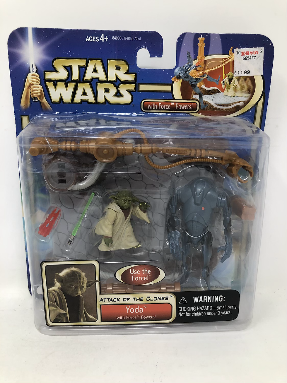Thumbnail: Star Wars Yoda with Force Powers Attack of the Clones Hasbro