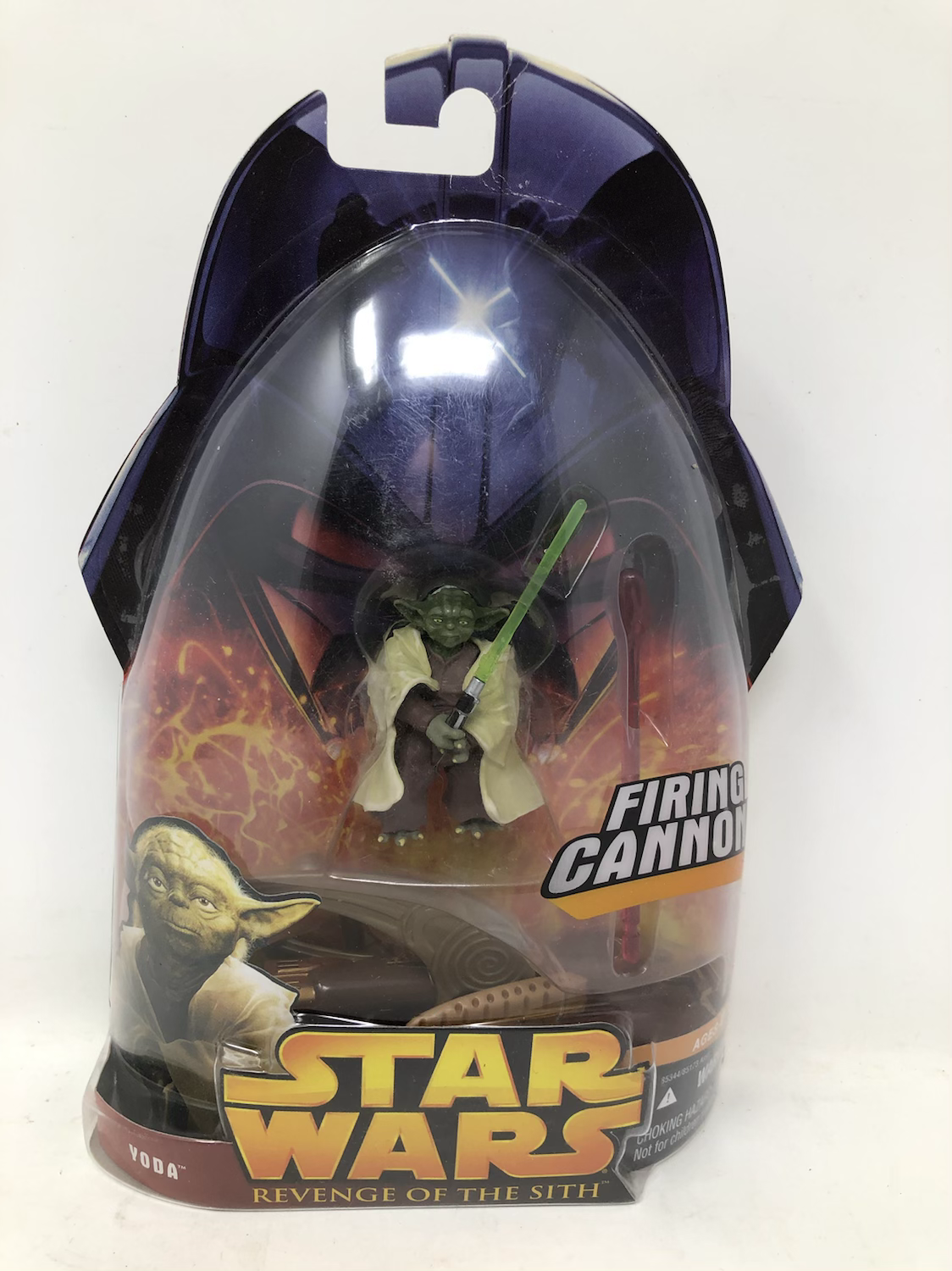 Star Wars ROTS Firing Cannon Yoda Hasbro