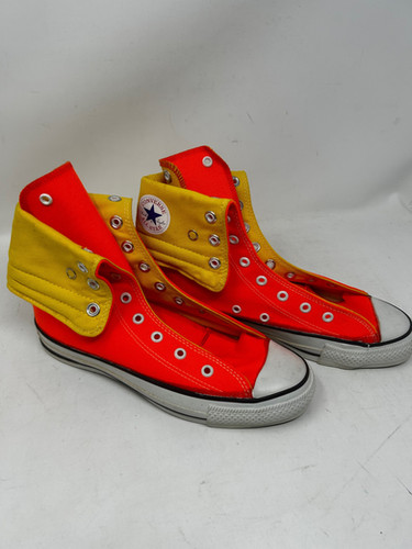 Vintage 1987 Orange and Yellow Neehi Converse Mens size 1/2  1313Mockingbirdlane