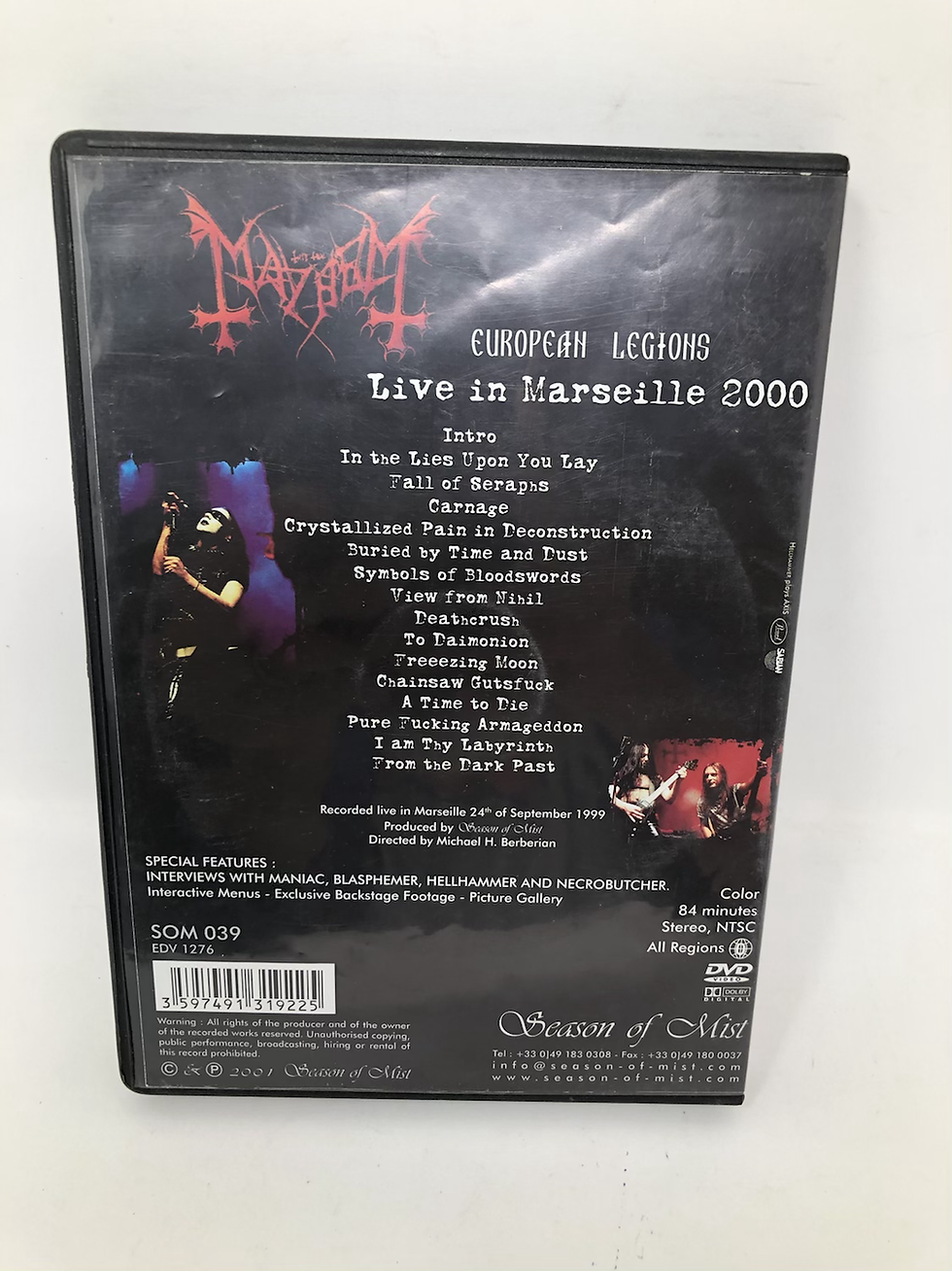 Thumbnail: Mayhem Live in Marseille Signed DVD