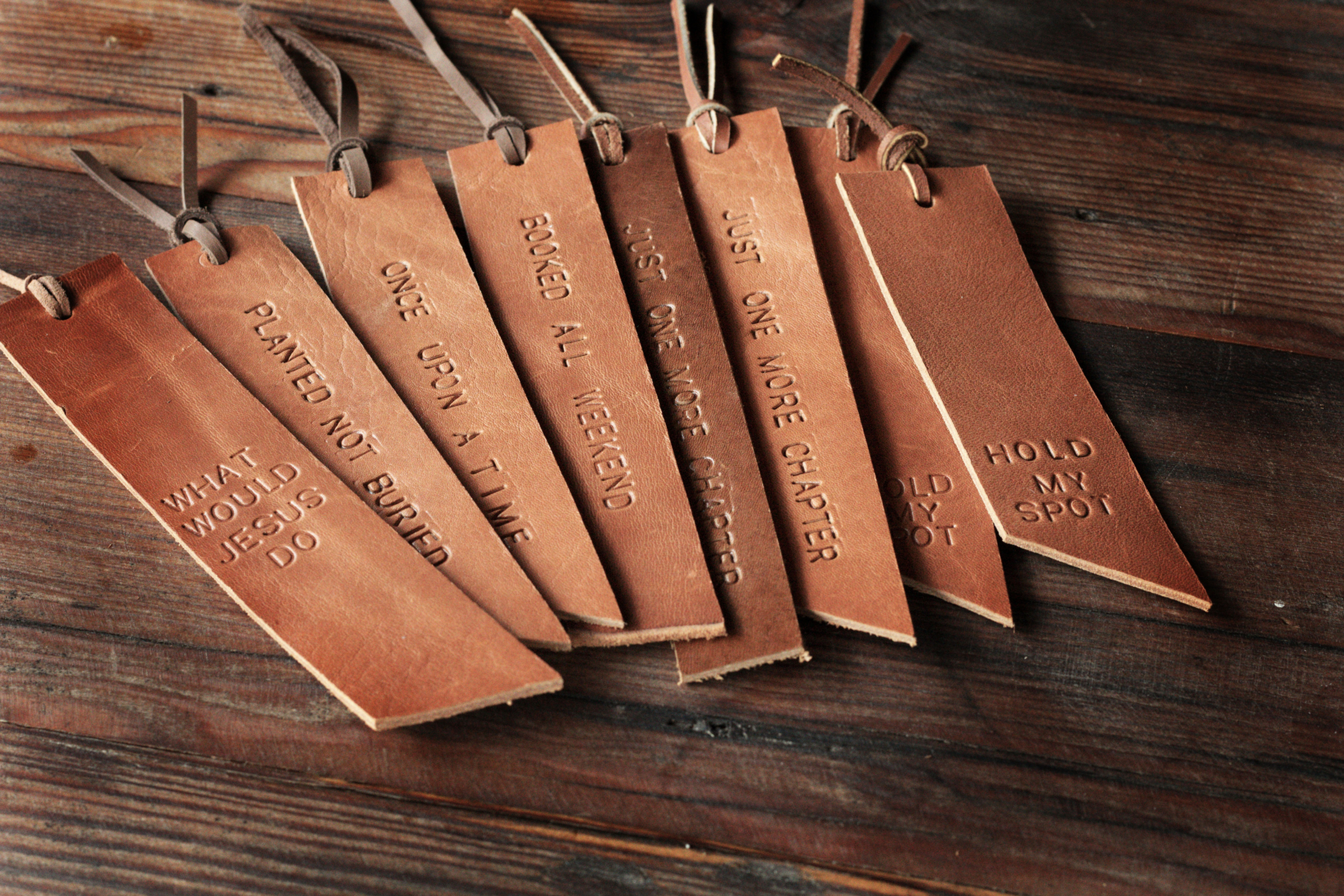Handcrafted Genuine Leather Personalized Bookmark
