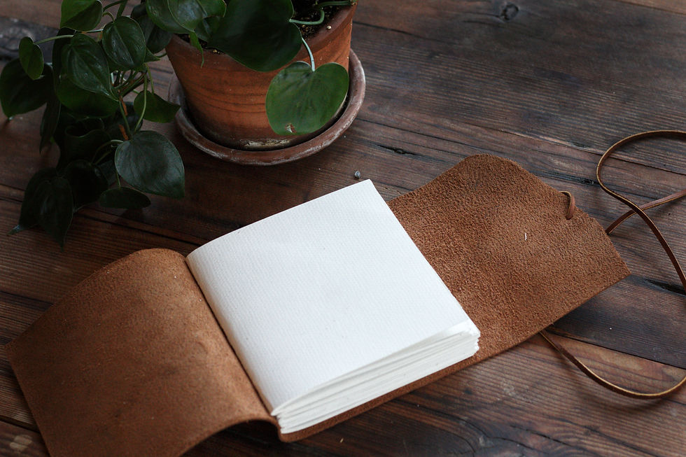 Thumbnail: Handcrafted Leather Watercolor Art Journal 6x6