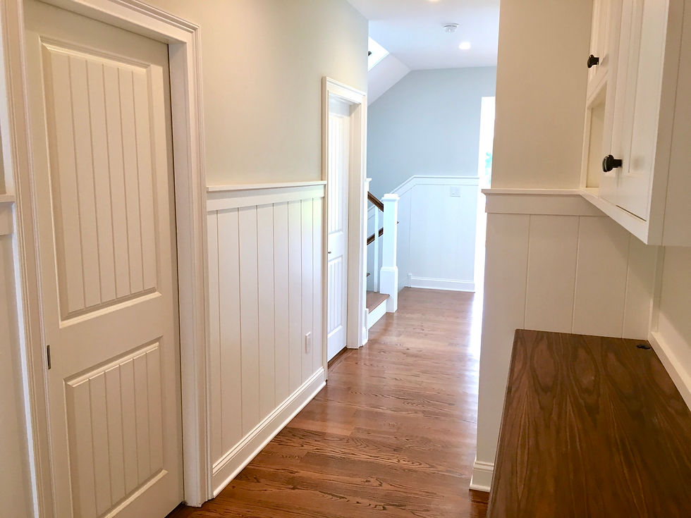 Custom Built Hallway Wainscoting