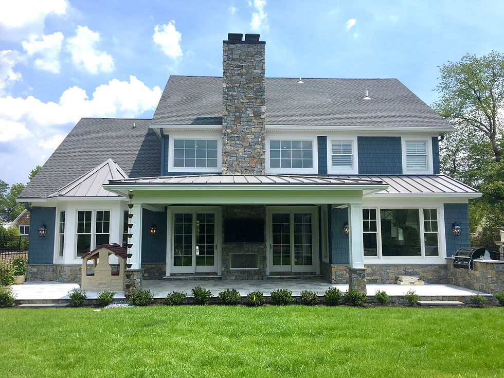 Rear Elevation of Custom Home