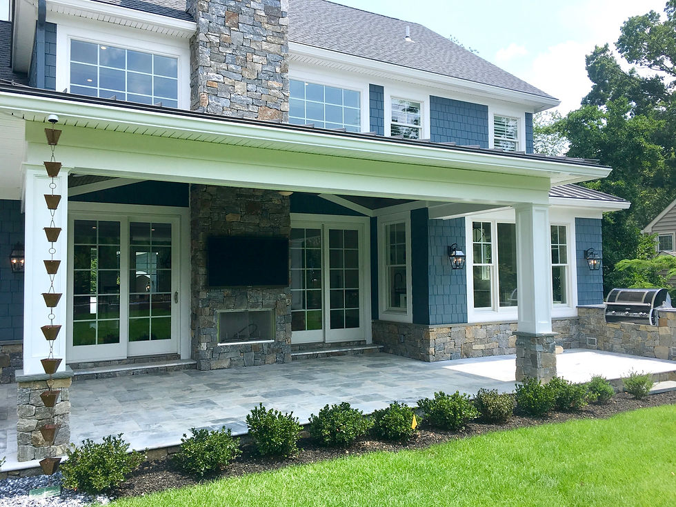 Rear Patio of Custom Home