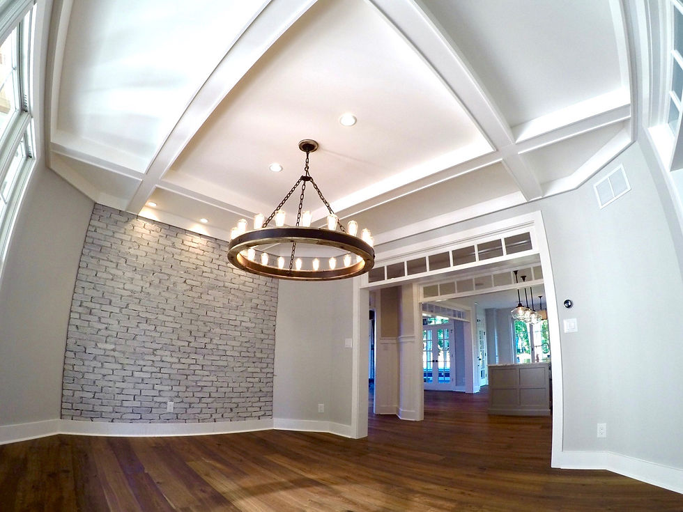 Dining Room with Coffered Ceiling