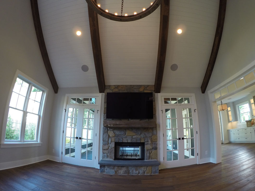 Family Room Double Sided Fireplace