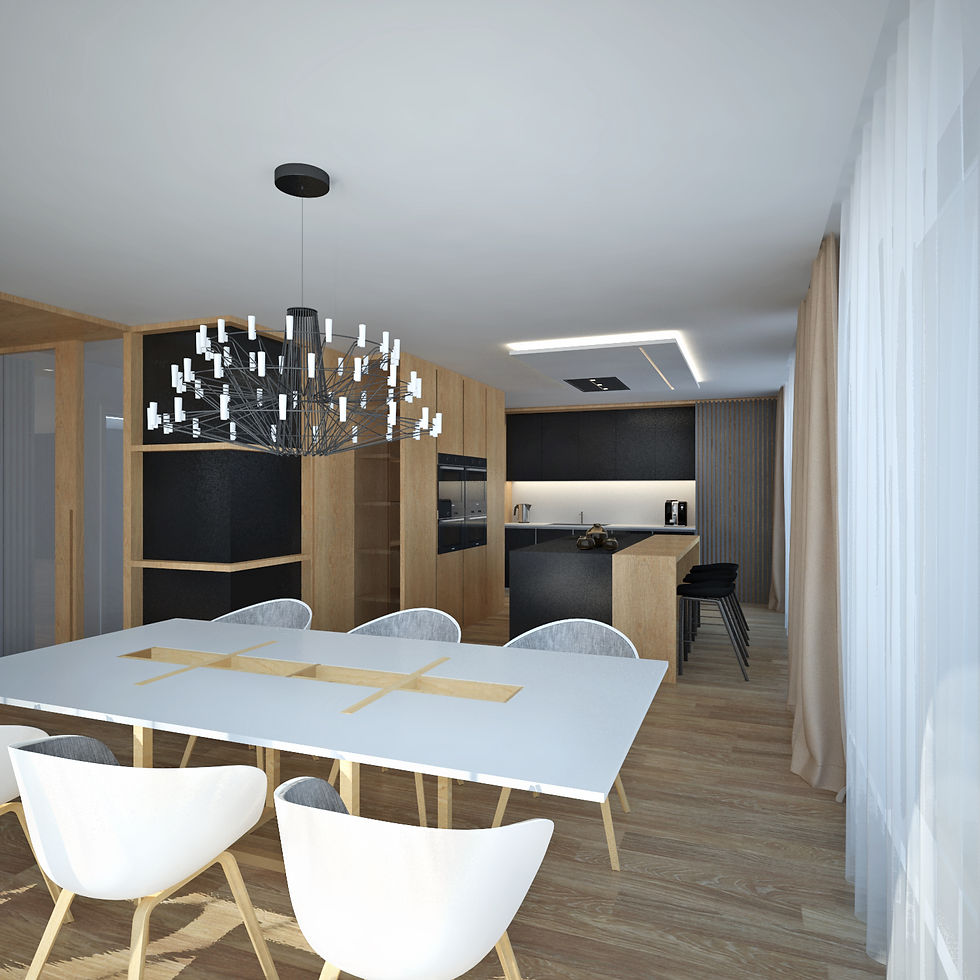 Cucina legno|Isola|Tavolo pranzo