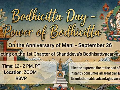BODHICITTA DAY – The Power of Bodhicitta