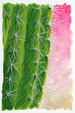 painting of saguaro spines