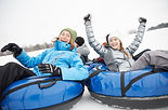 Friends Snow Tubing