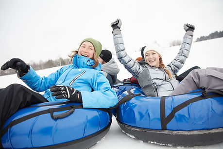 Friends Snow Tubing