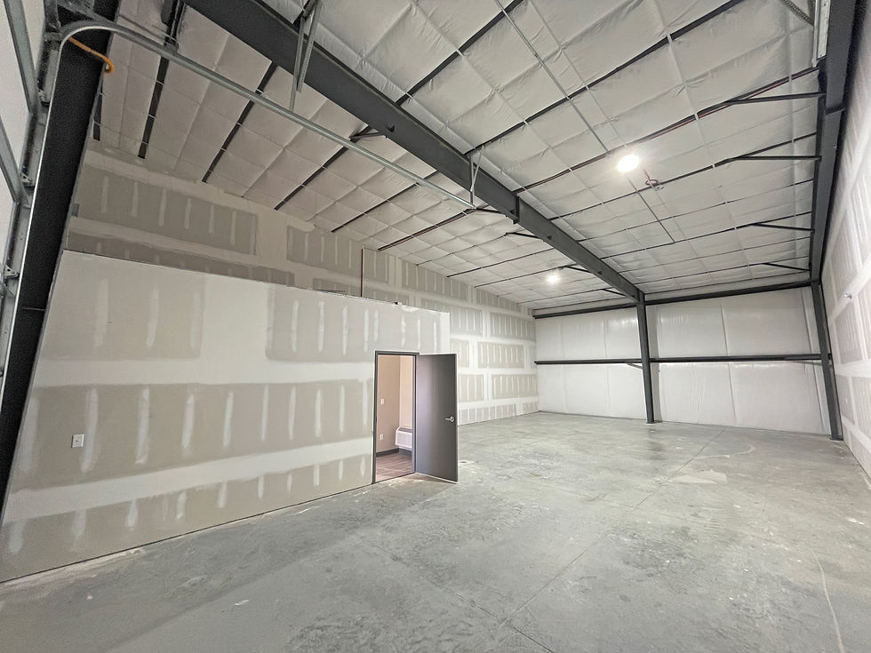 A 1,500 square foot space with polished concrete floors