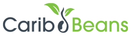 Le logo de Carib‑Beans reflète son identité tropicale et éco-responsable : naturel, vivant et enraciné dans la biodiversité d