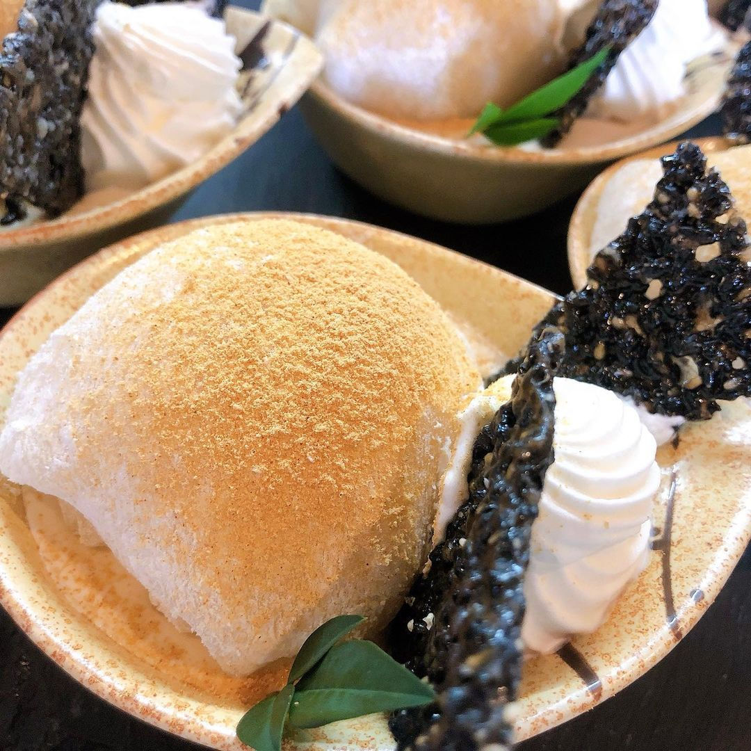 ほうじ茶プリンときな粉大福