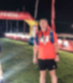 Runner finishing a race