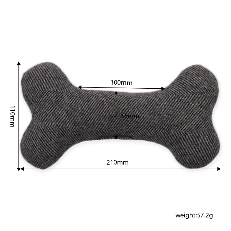 Thumbnail: Yy Dog Bone Cloth Chew Toy Felt Dog Bone Dog Toy Personalized Pet Gifts