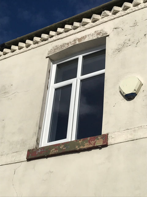 Up angle of window