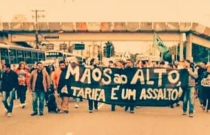 ATO EM SÃO BERNARDO DO CAMPO CONTRA O AUMENTO DA PASSAGEM.