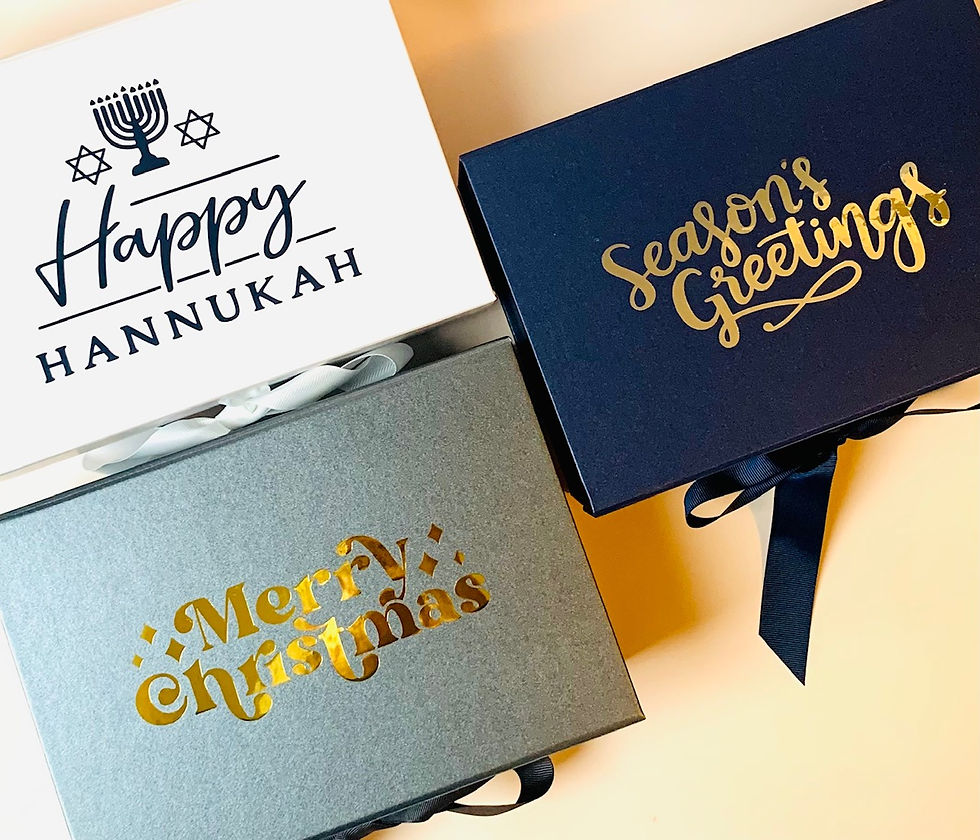 Thumbnail: 'Happy Hannukah' Luxury A5 Deep Gift Box