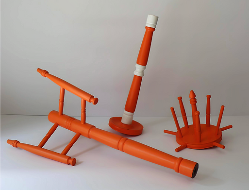 Artwork, traffic cone, clothes hanger.png