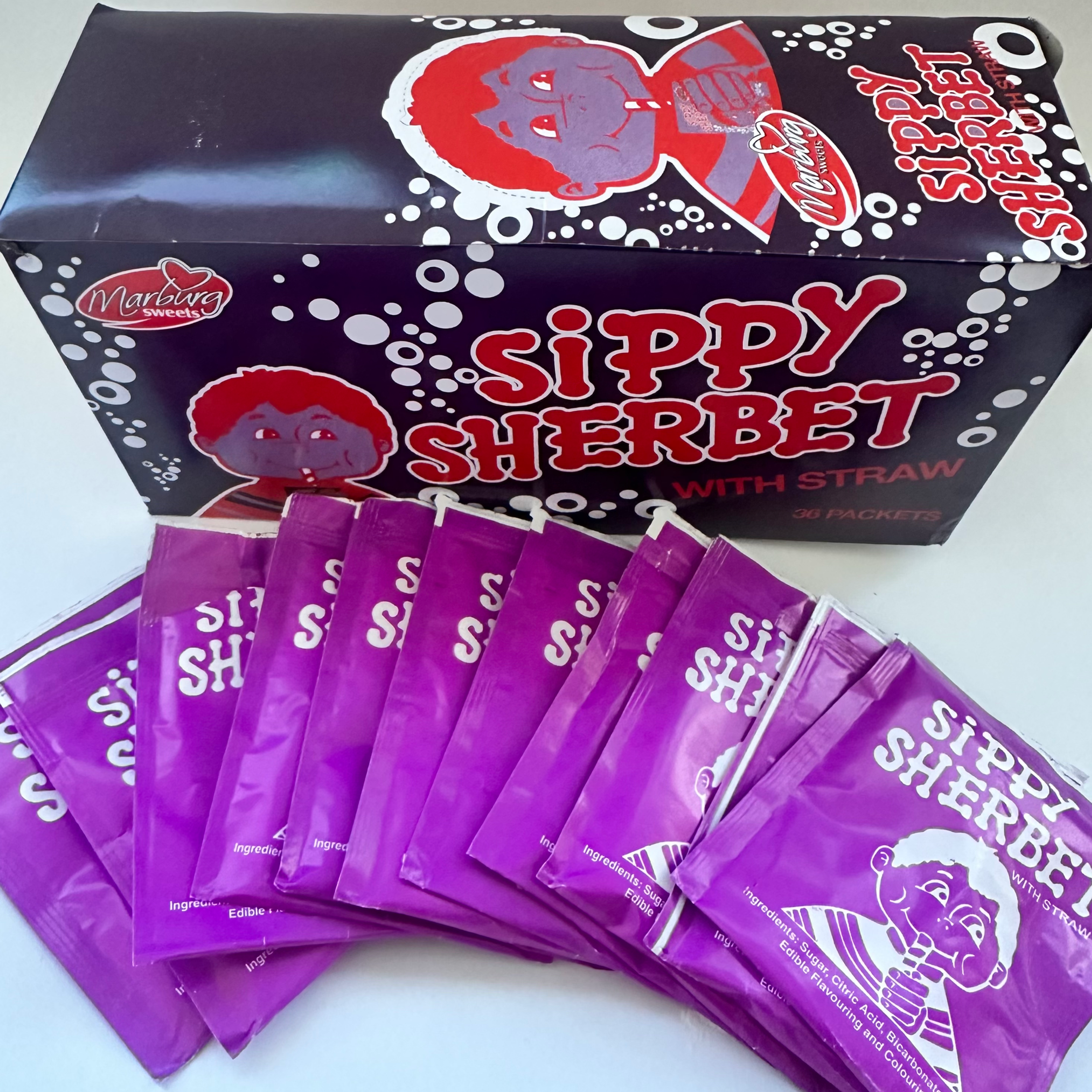 Box Of 36 Sippy Junior Sherbet  Purple