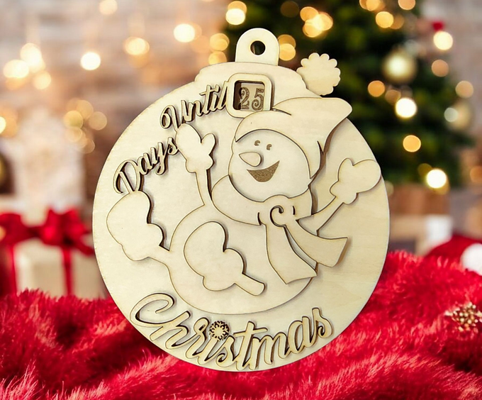 5" Snowman Countdown Ornament
