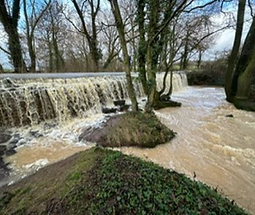 Photo of flood on Sor Brook