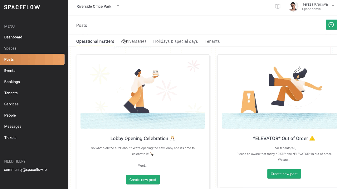 Spaceflow template library
