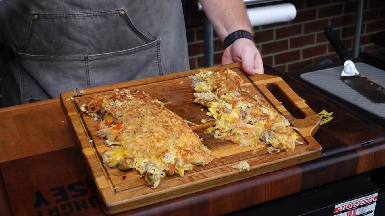 Loaded Hashbrown Omelets