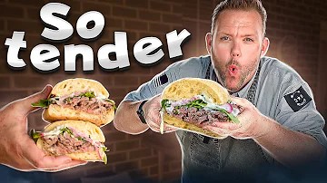 The Best Smoked Tri Tip Sandwich