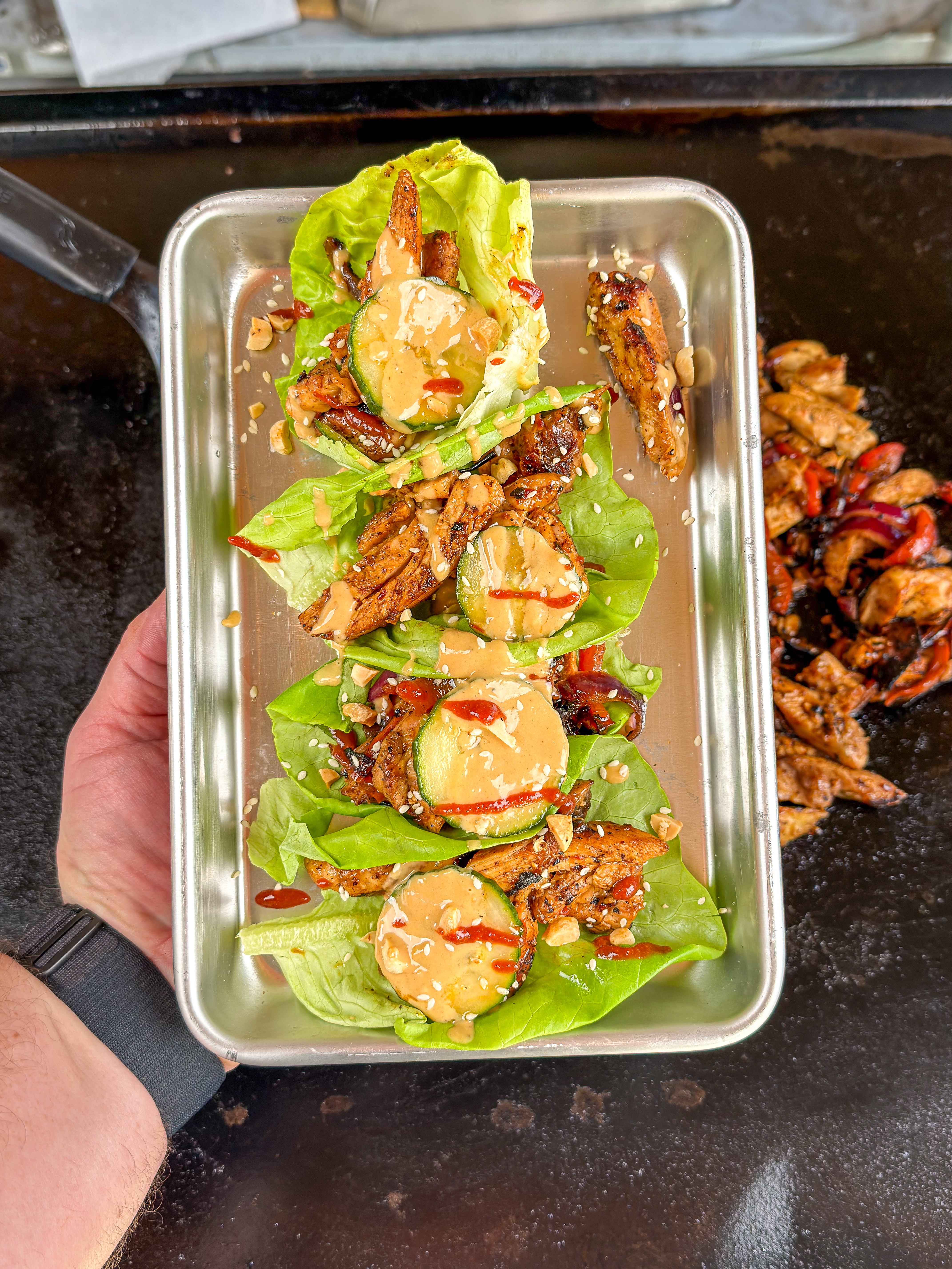 Chicken Lettuce Wraps (Blackstone Griddle)