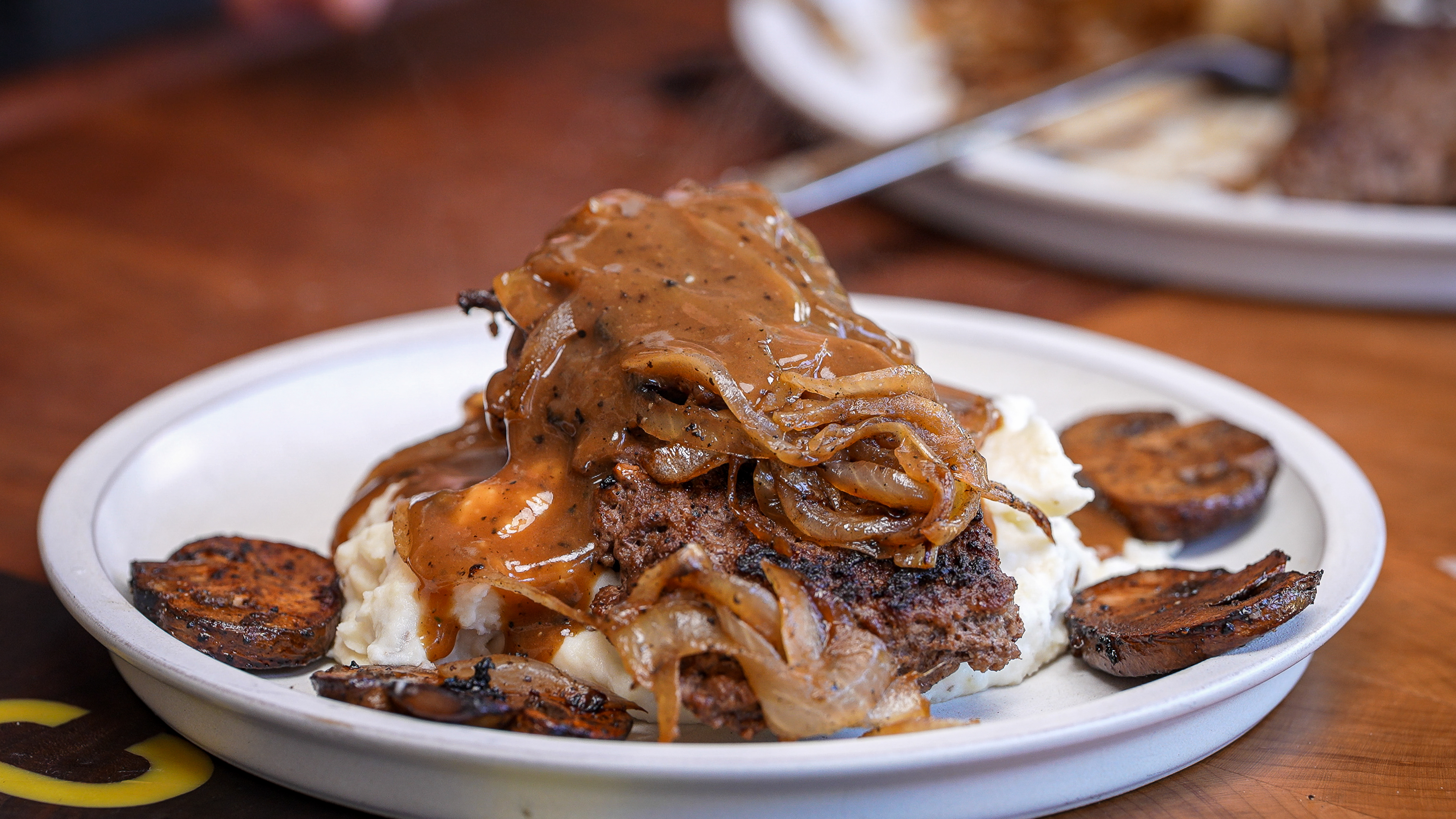 Salisbury Steak with Onion Mushroom Gravy
