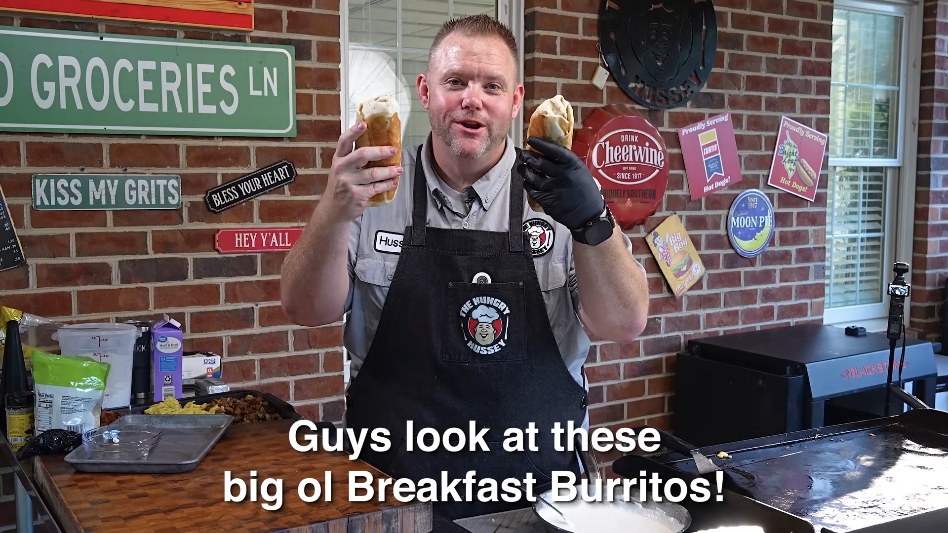 Monster Breakfast Burrito w/White Gravy
