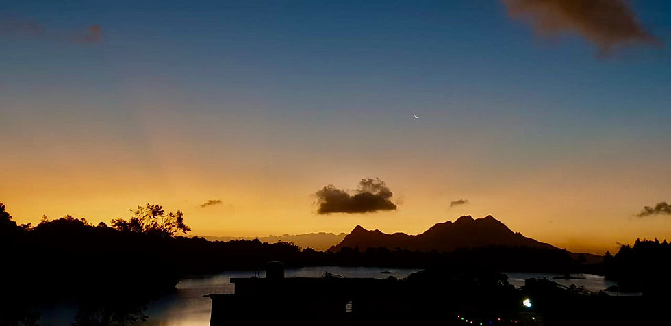 New moon on the 13 May 2021 in Dagotiere, Mauritius