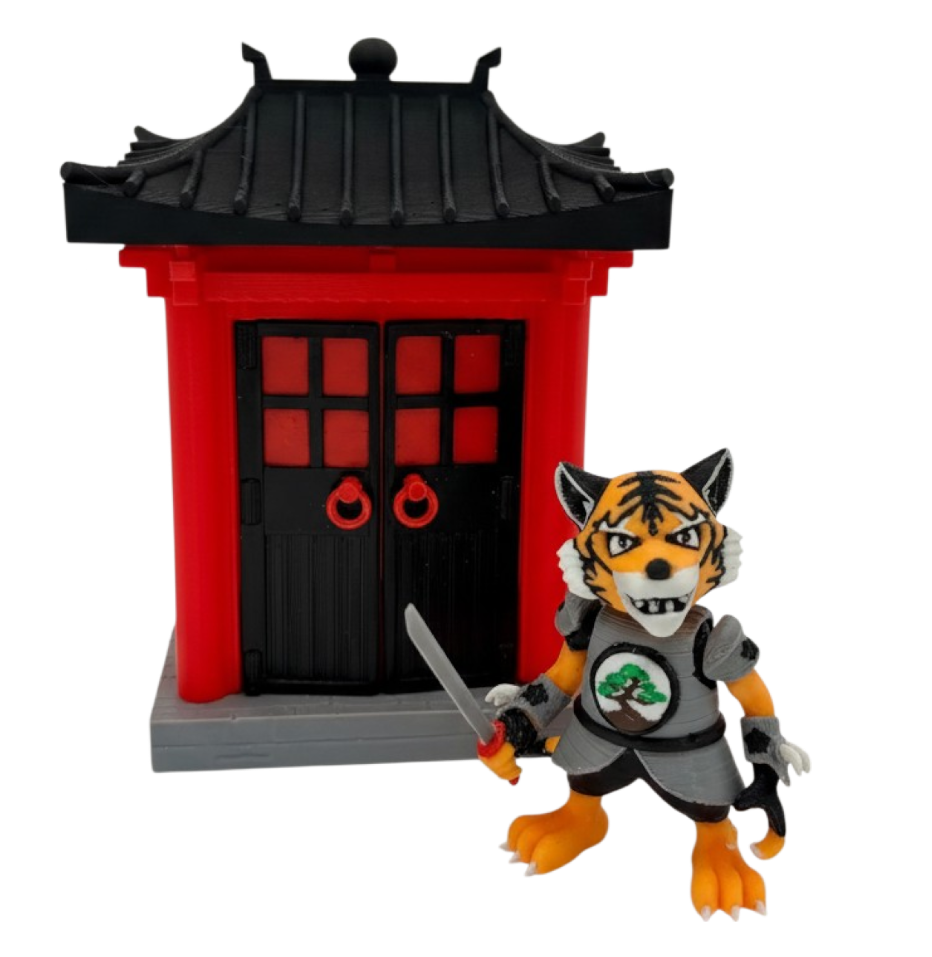 Samurai Tiger with Katana & Mini Dojo