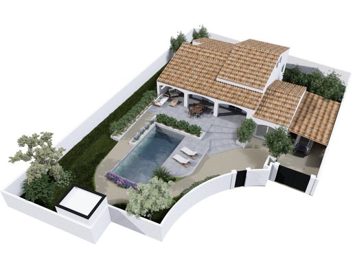 Architecture d'extérieur : Transformation de l'extérieur d'une villa avec piscine à Baillargues (34)