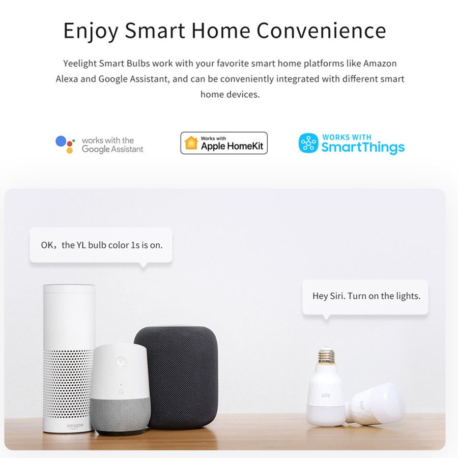 Thumbnail: Xiaomi Yeelight 1S Smart RGBW Rəngli LED Lampa 8.5W E27 (YLDP13YL)