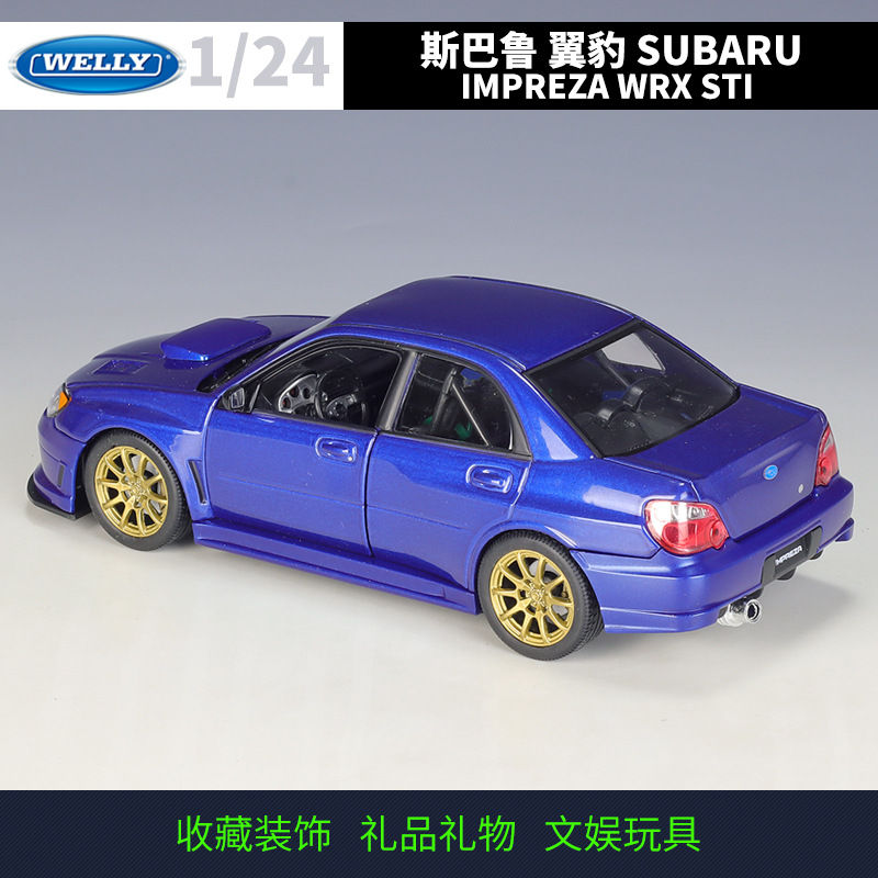 Küçük resim: Welly Subaru Impreza Black 1:24 Scale Model Car