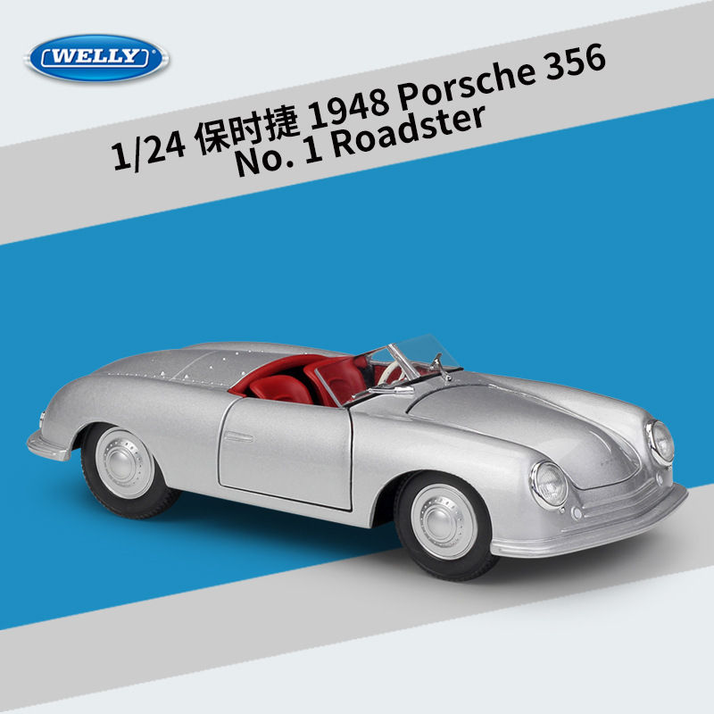 Welly 1948 Porsche 356 № 1 Roadster Silver 1:24 Model Avtomobil