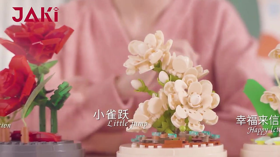 Küçük resim: Jaki JK2672 Çiçəkli Tikinti Blokları ilə Fırlanan Musiqi Qutusu