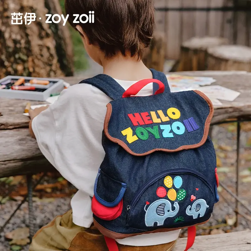 Küçük resim: Zoyzoii B85 Retro Denim/Kot Okul Sırt Çantası