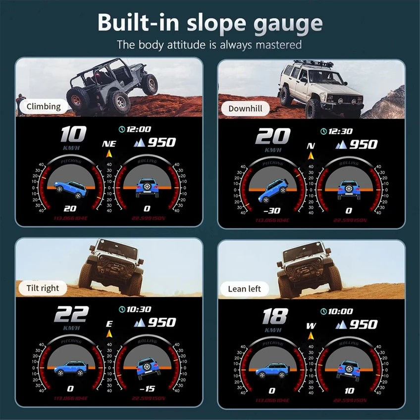 Küçük resim: P24 OBD2+GPS HUD Bort Kompüteri Rəqəmsal Sürətölçən İnklinometr