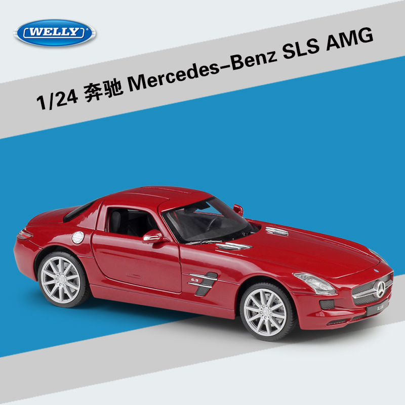 Welly Mercedes Benz SLS AMG Qırmızı 1:24 miqyaslı Model Avtomobil