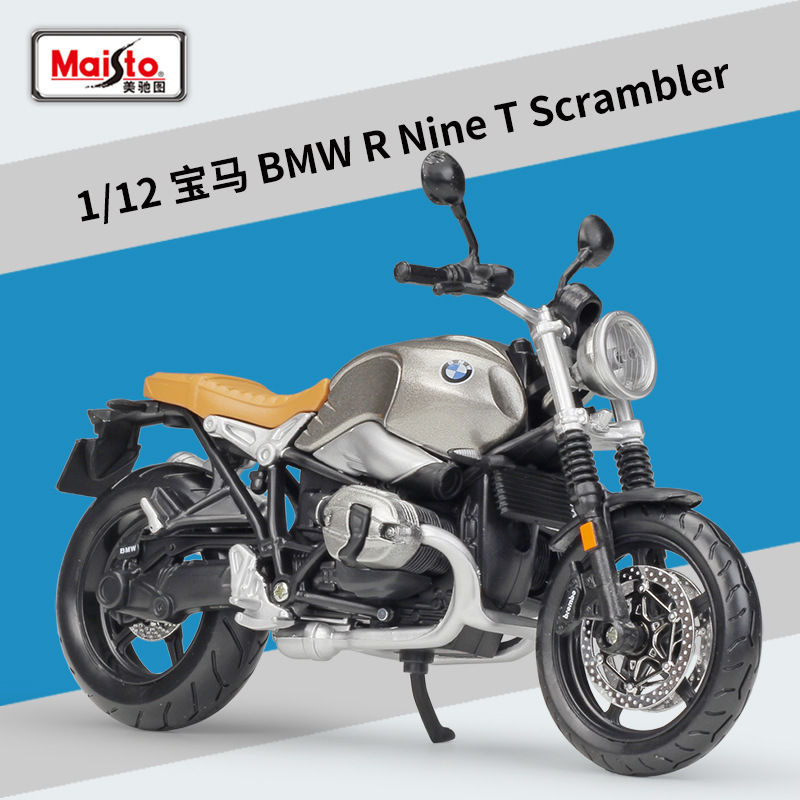 Maisto 18834-BMW R Nine T Scrambler Grey 1:12 miqyaslı Model Motosiklet