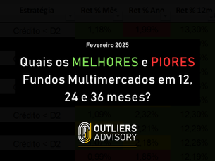 MELHORES E PIORES FUNDOS MULTIMERCADOS EM FEVEREIRO 2025