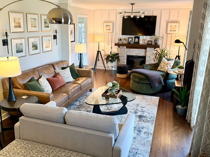Mid Century Modern / Traditional Living Room - Mt. Juliet, TN
