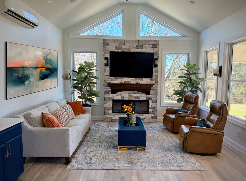 Four Season Sun Room Home Addition Interior Design - Hendersonville (Sumner County TN - Greater Nashville Area)