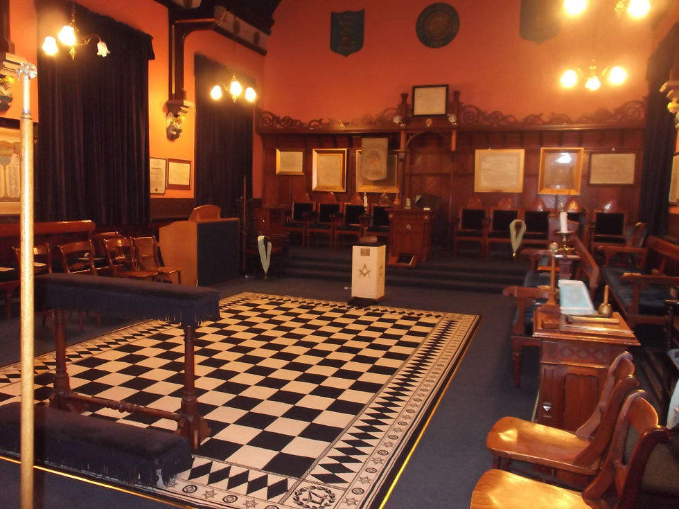 Inside the Masonic Hall